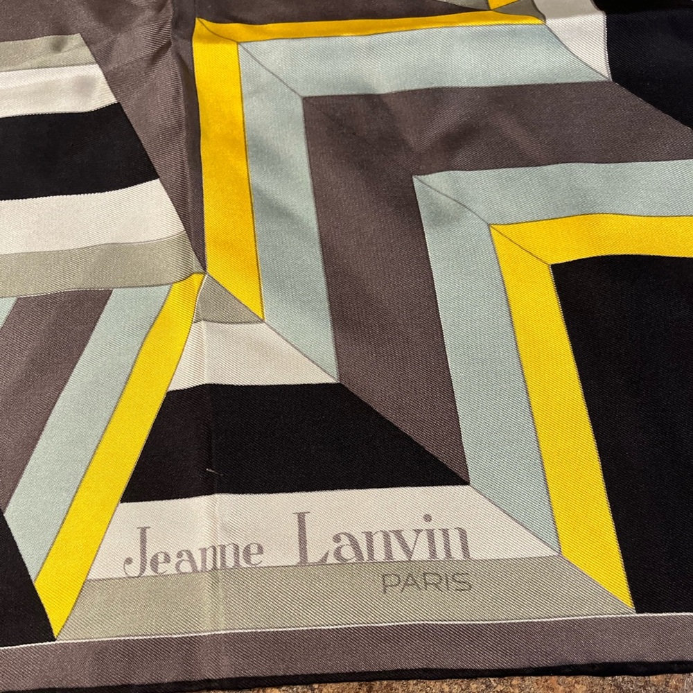 Jeanne Lanvin Geometric Scarf vintage